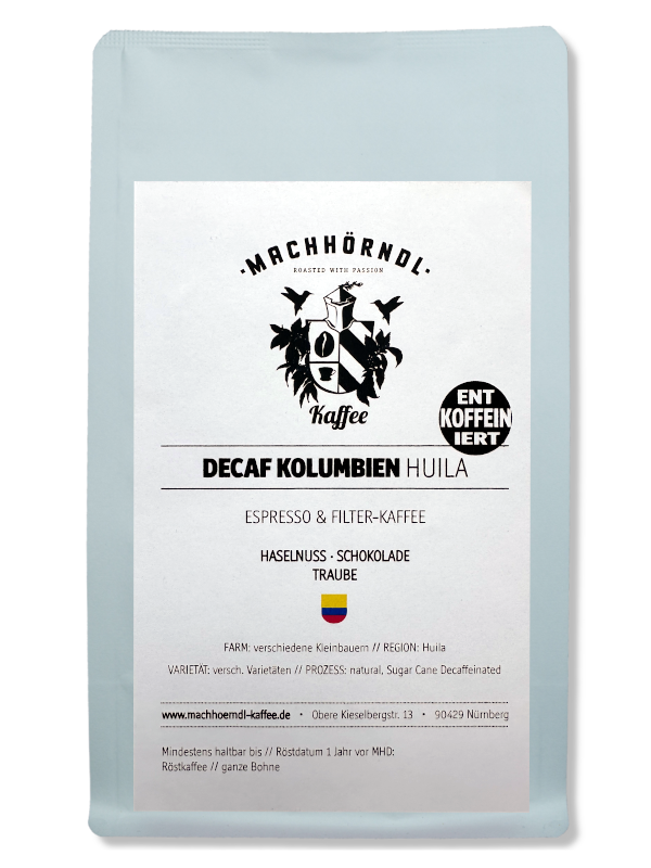 KOLUMBIEN Decaf (entkoffeiniert) from Machhörndl Kaffee